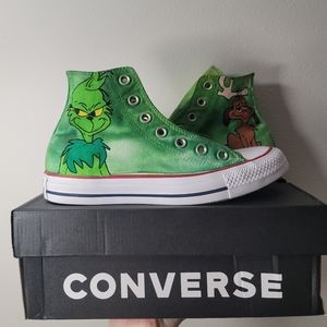 Grinch tye dye Converse